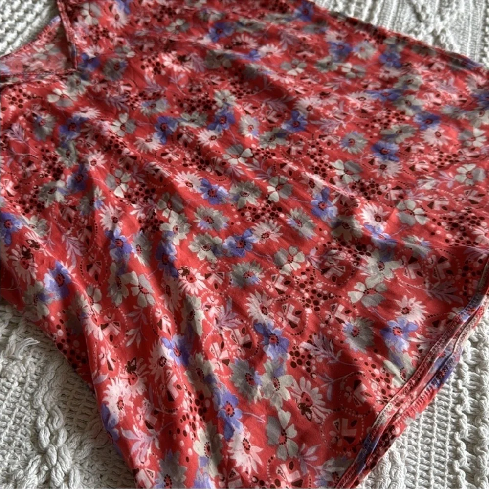 Free People Red and Blue Floral Camisole